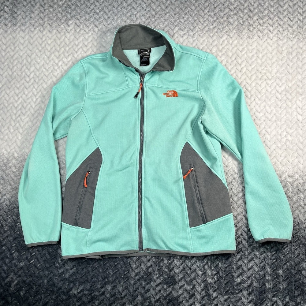 The North Face Apex Bionic Softshell Jacket Womens Size XL Mint Green Full Zip